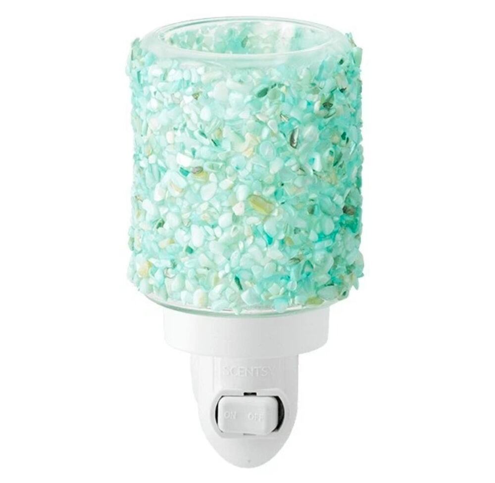 New Scentsy Shore, Why Not? Mini Plug-In Wax Warmer Beautiful Crystal Details